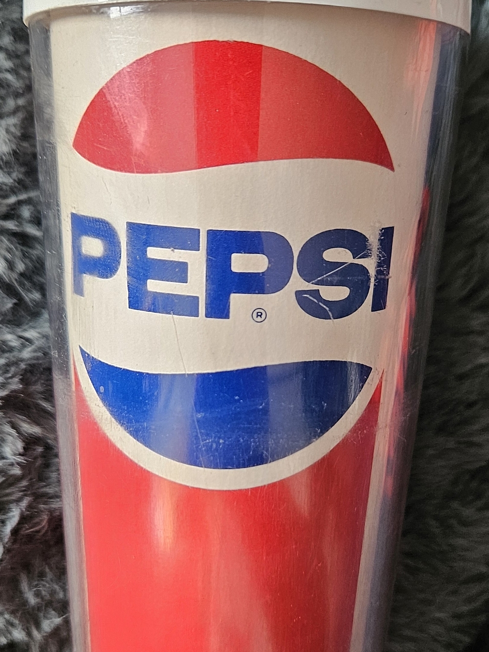 Vintage '70s THERMO-SERV Insulated Tumbler Plastic Cup PEPSI COLA Logo RARE!